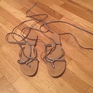 Lace up gladiator sandal