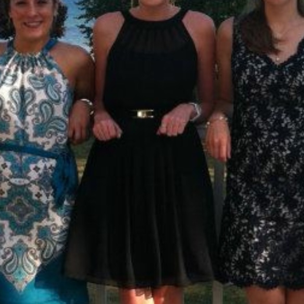 Black halter dress
