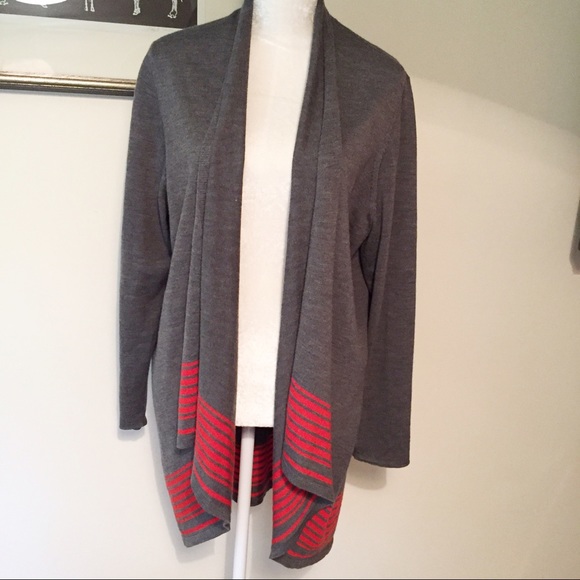Eileen Fisher Sweaters - Eileen Fisher Merino Wool Long Cardigan stripes 1X