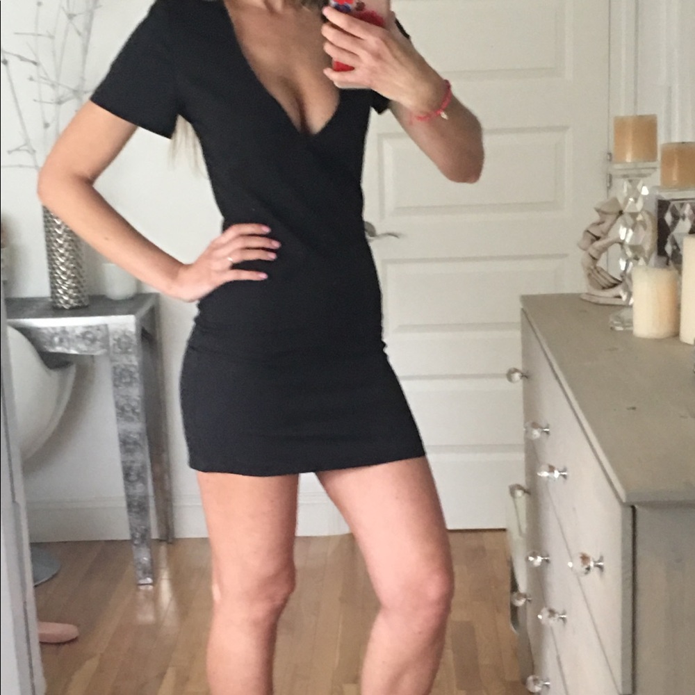 Black mini dress