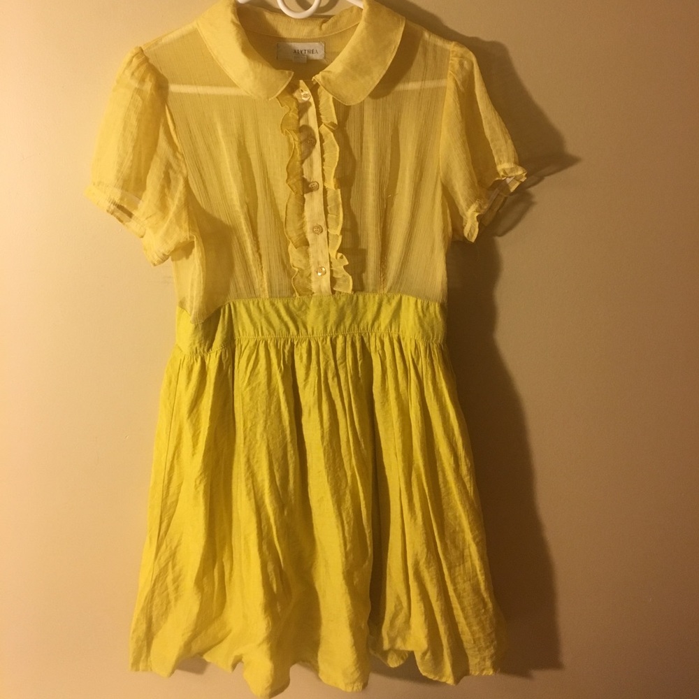 Mid length ruffle top dress