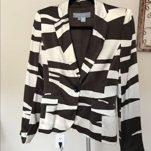 100% silk zebra blazer