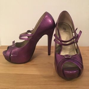 Purple Bakers stilettos
