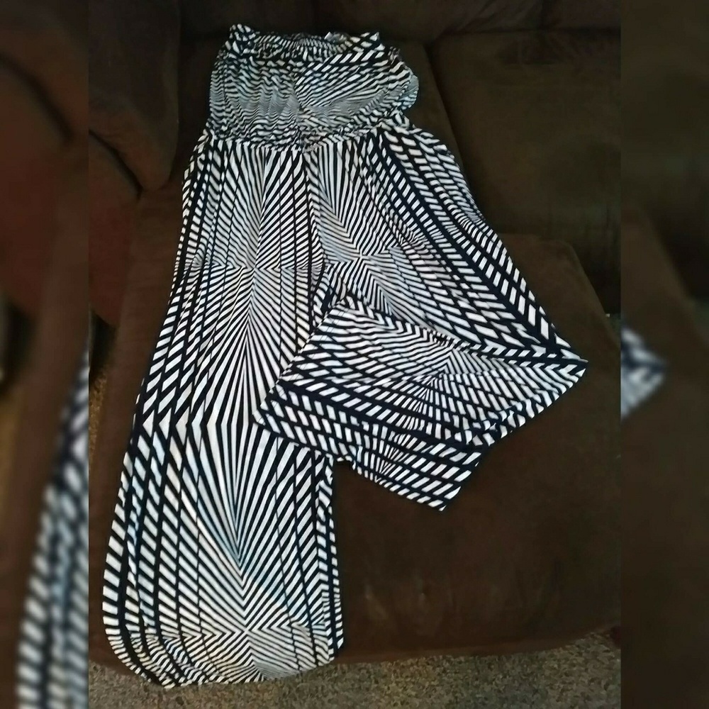 Wide Leg Strapless Jumpsuit