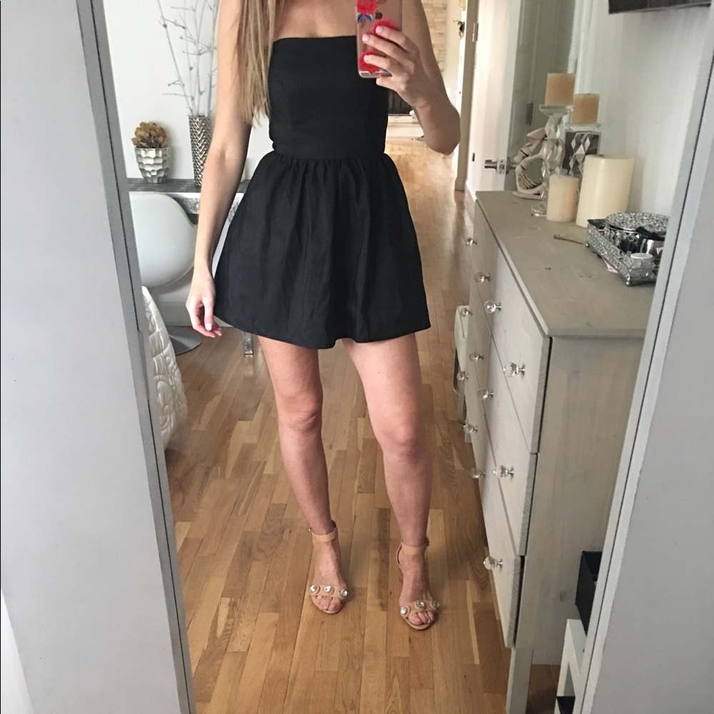 Black strapless mini dress - Picture 1 of 2