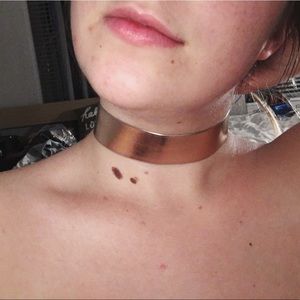 Rose gold "leather" choker