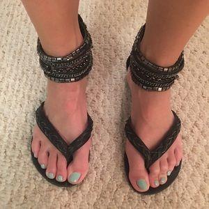 Black Ankle Sandals