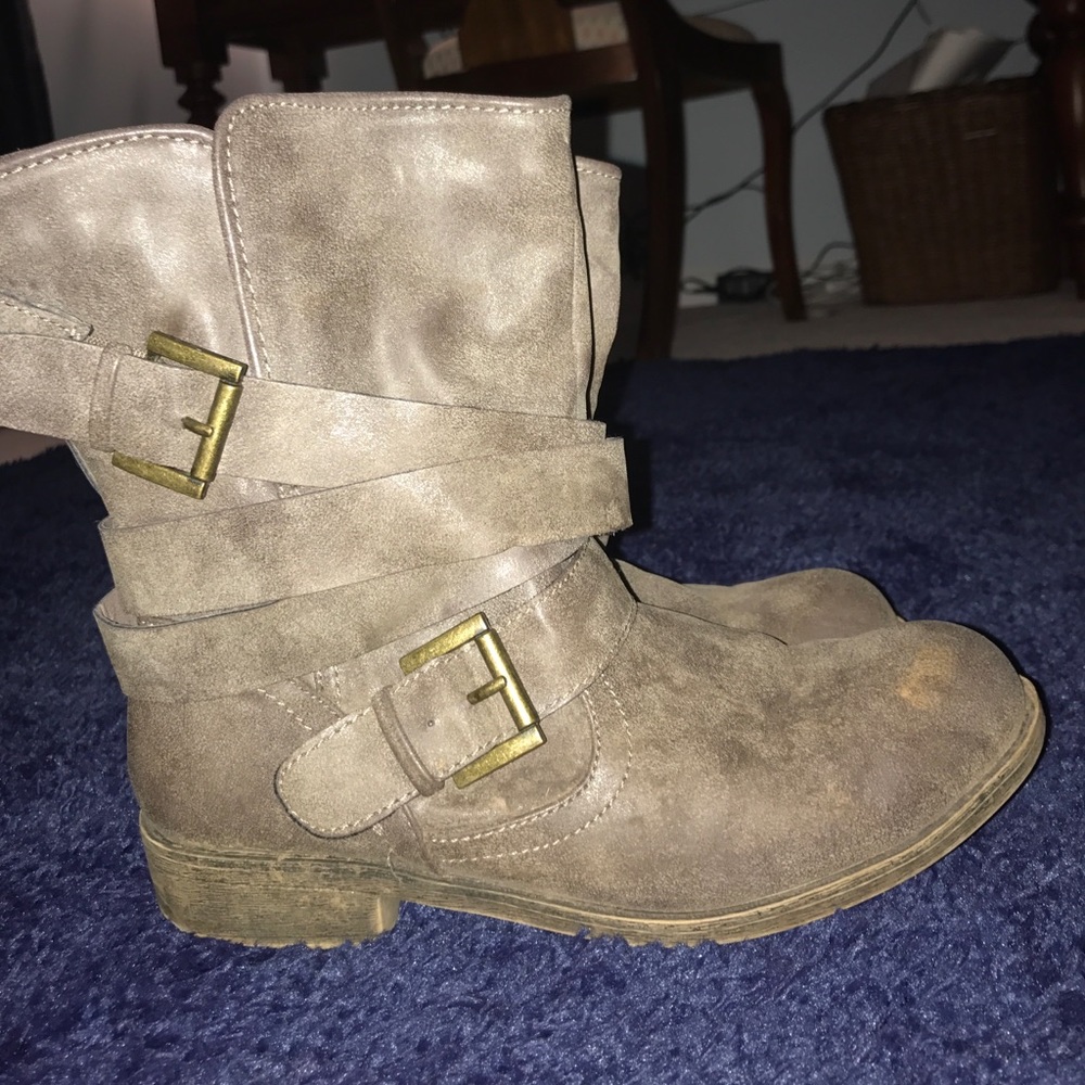 Grey Mid Boots