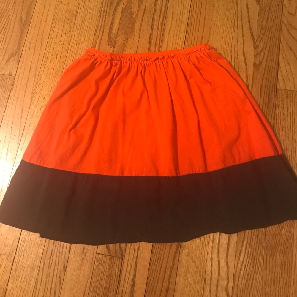 Orange and navy Crewcuts skirt