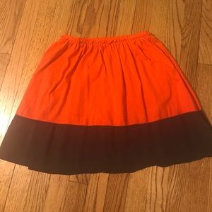 Orange and navy Crewcuts skirt