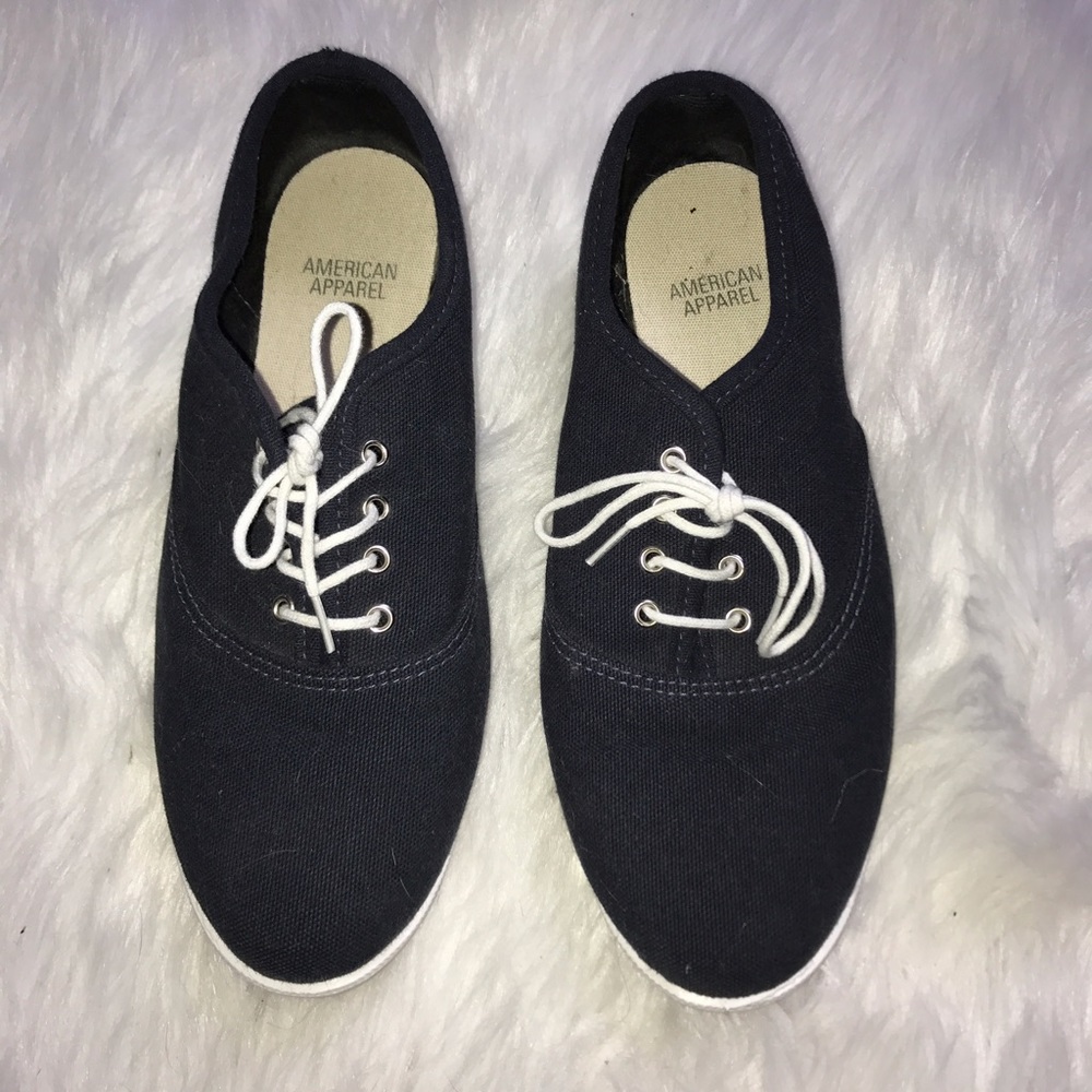 American Apparel Navy Tennis Shoes