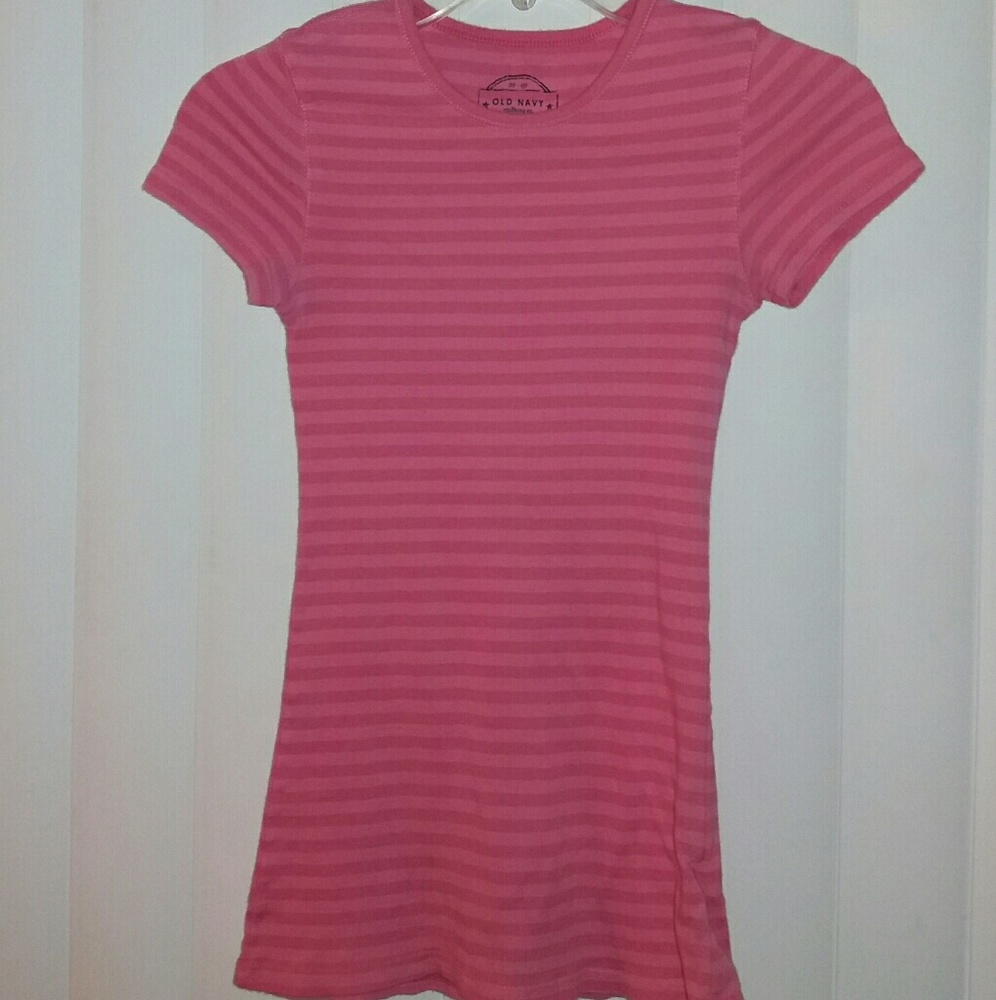 Old Navy Pink Striped Tee