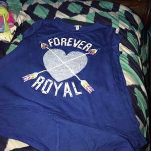 Dark blue Hi-low top