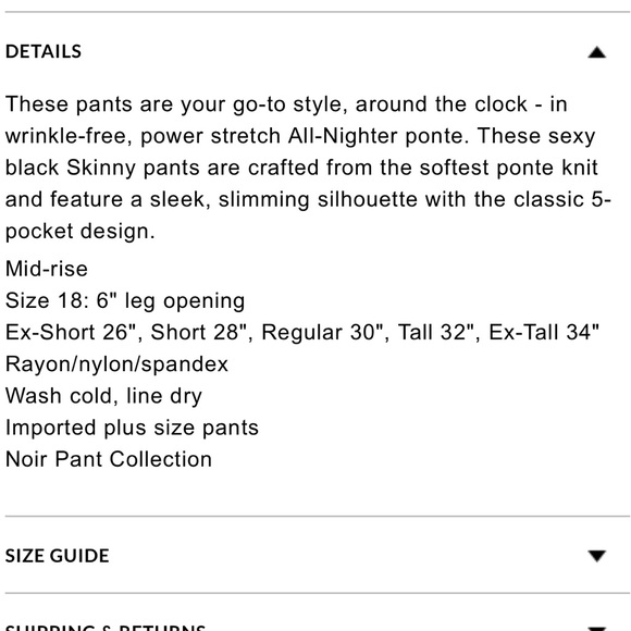 Skinny Leg Ponte Knit Pants (Extra Tall) - Picture 3 of 8