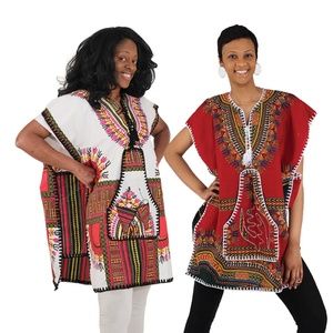 Traditional Print Drummer Poncho