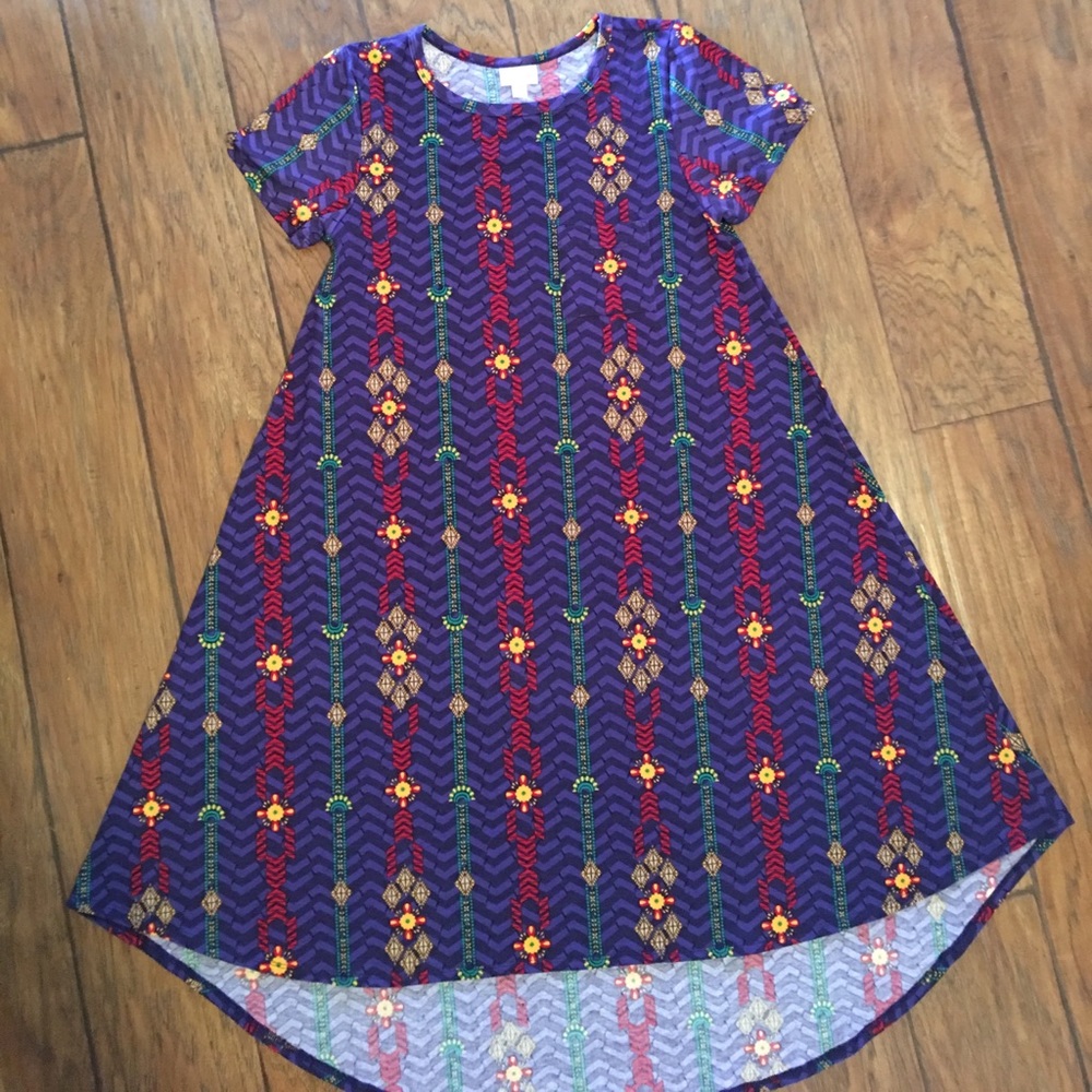 LULAROE CARLY PURPLE JEWEL TONE - Picture 1 of 7