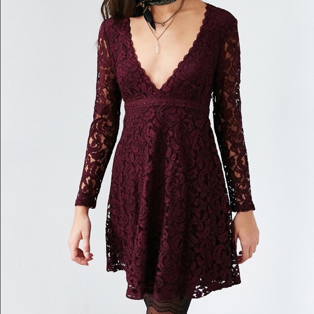 Urban Outfitters long sleeve Lace Babydoll Dress