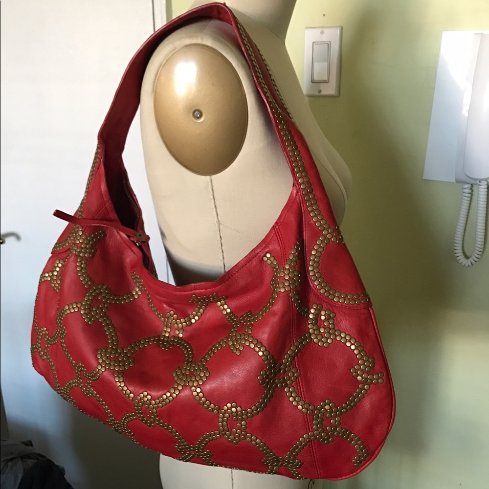 Hobo leather red bag