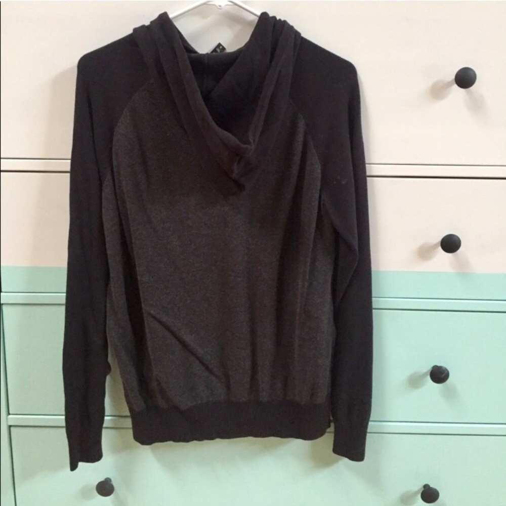 RVCA sweater hoodie with baseball style sleeves