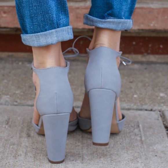 Grey pointy single sole pump heel toe 💗💗 - Picture 5 of 5