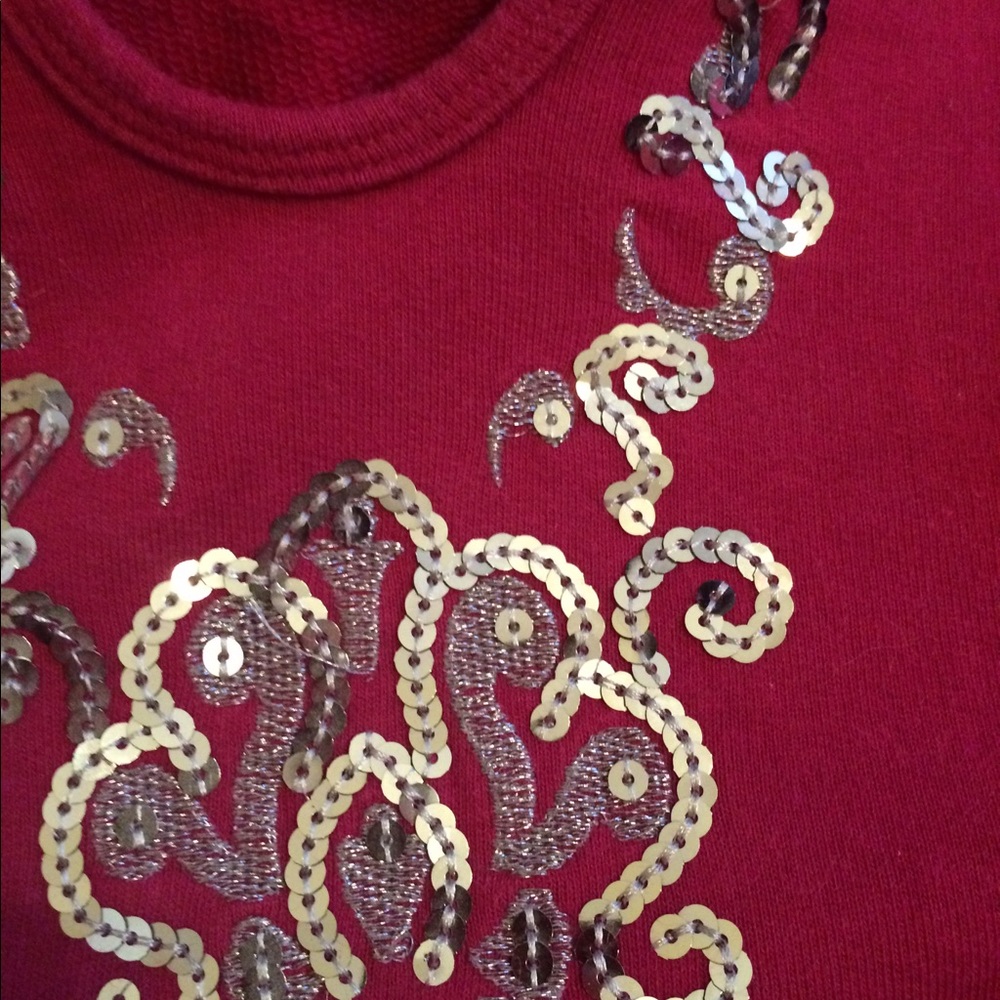 Hooded sequin pullover - Picture 2 of 5