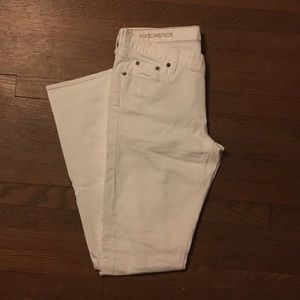 J. Crew White Matchstick Jeans, Size 30