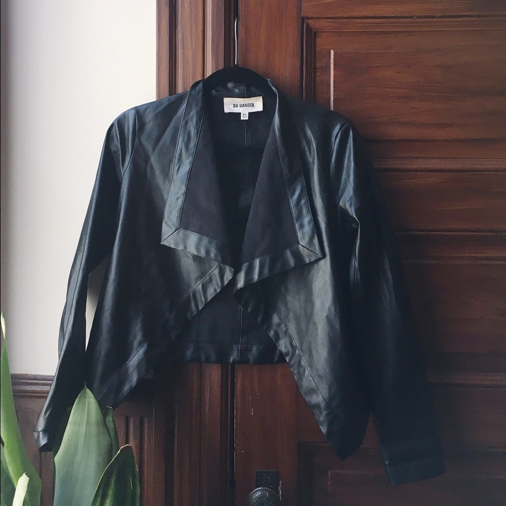 BB Dakota Black Pleather Jacket