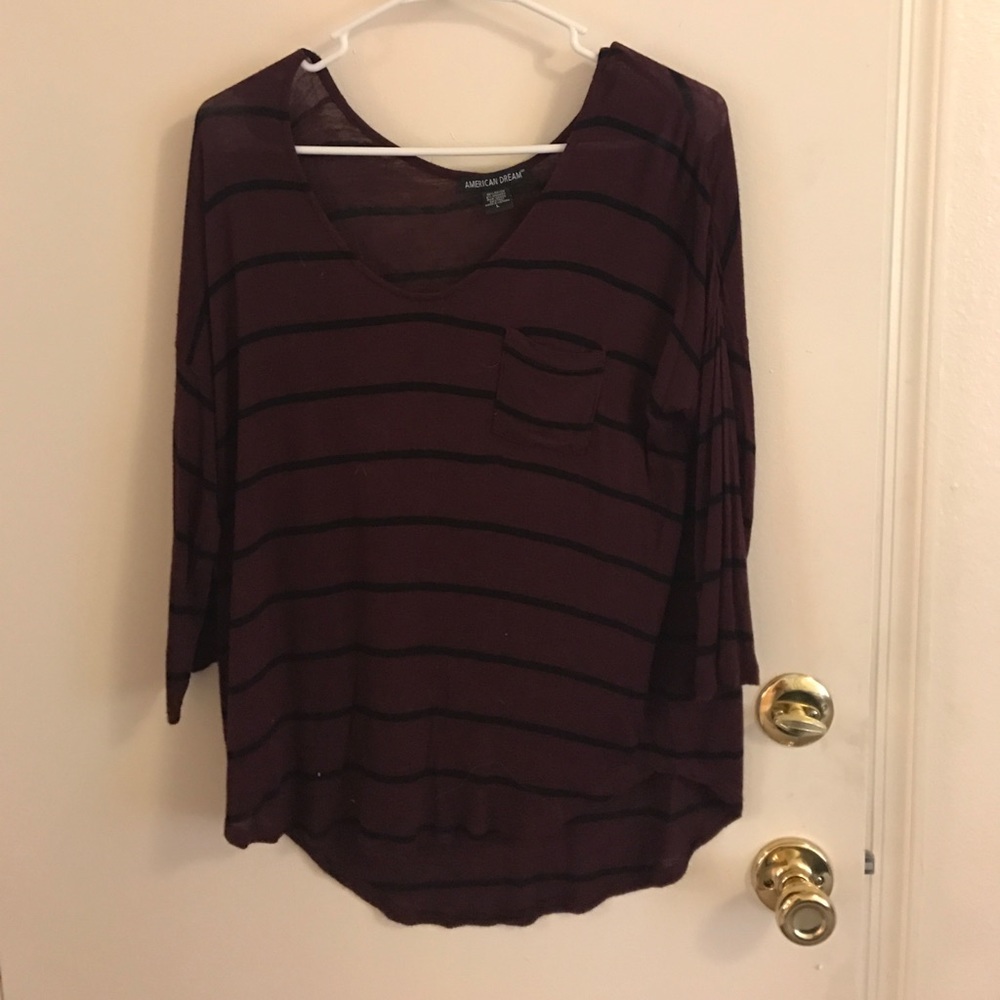 Large- American Dream- 3/4 Sleeve Tunic/Tee