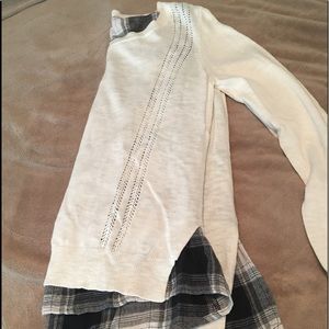 Skies are Blue mixed materials top