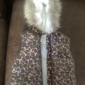 Cheetah print vest