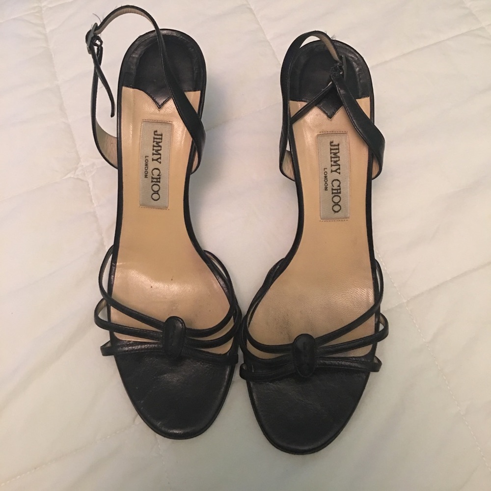 Black Jimmy Choo Slingback Heel. Size 40