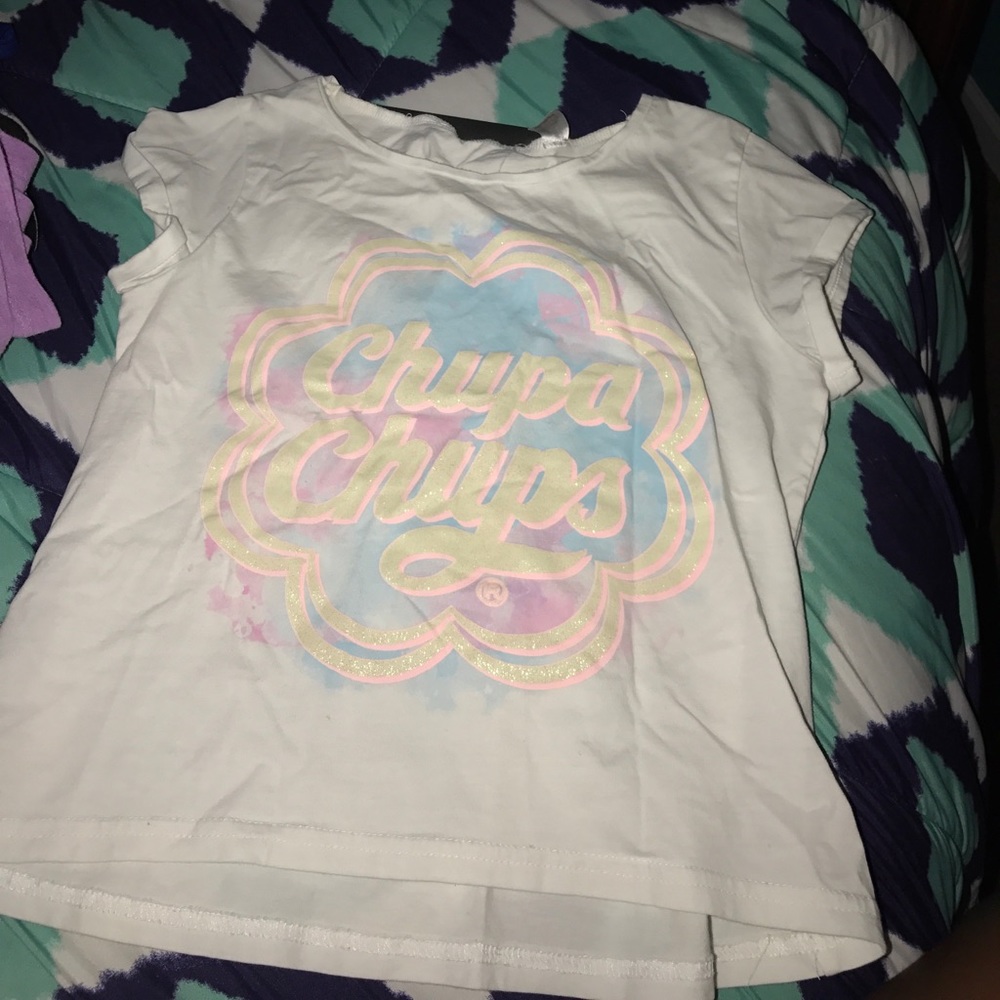 White graphic tee