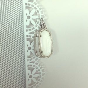 Kendra Scott "Elle" Silver Earrings in White Pearl
