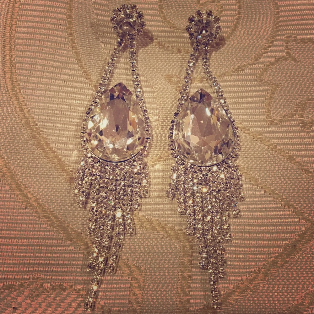 Crystal Drop Earrings - image 1