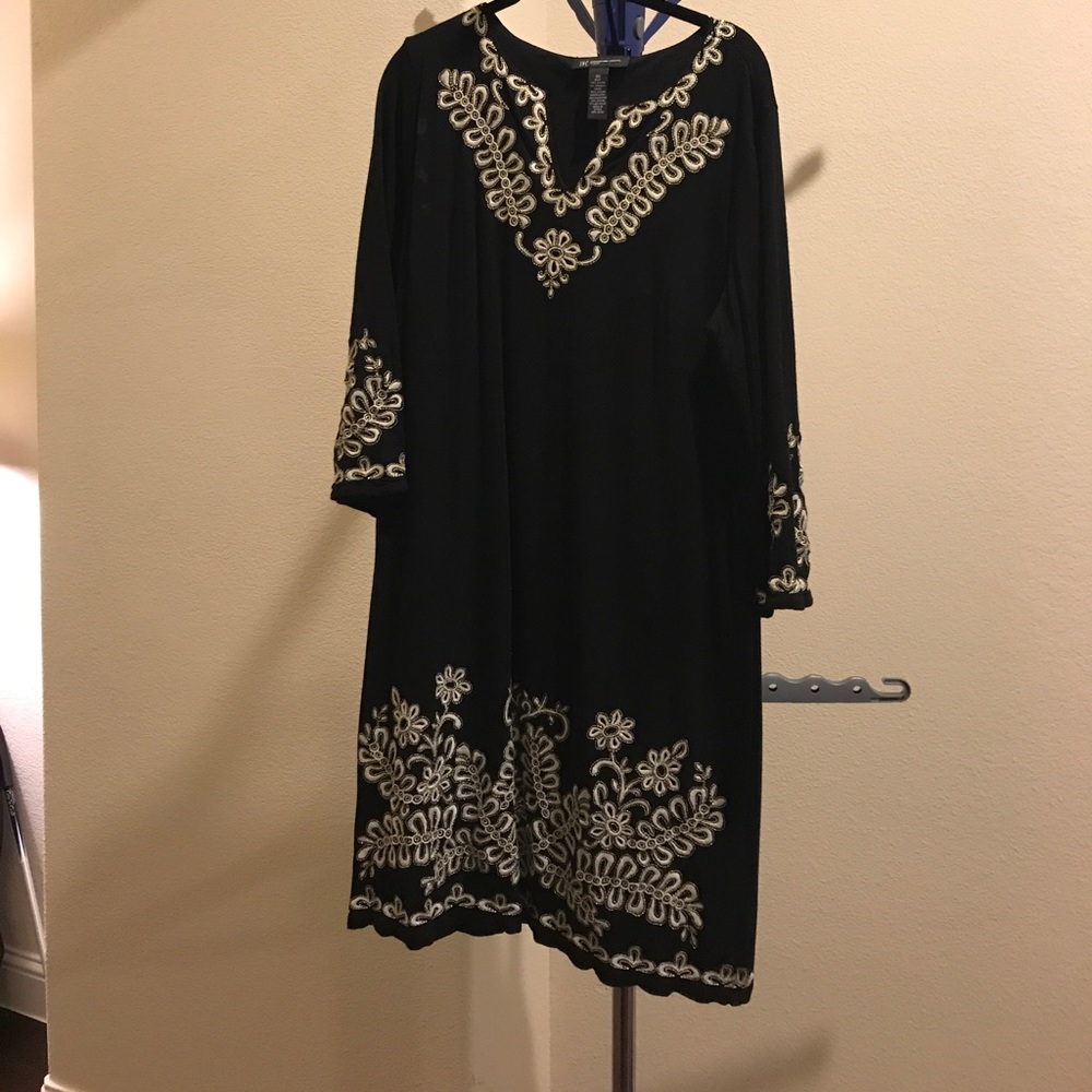 embellished shift dress