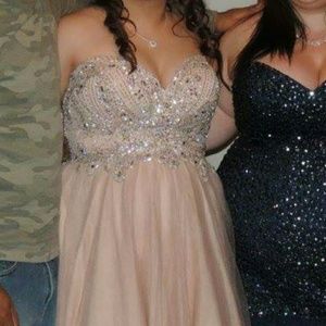 Light pink prom dress