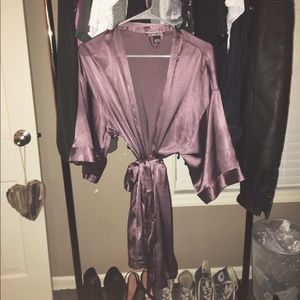 //SOLD\\ new purple silk victoria's secret robe