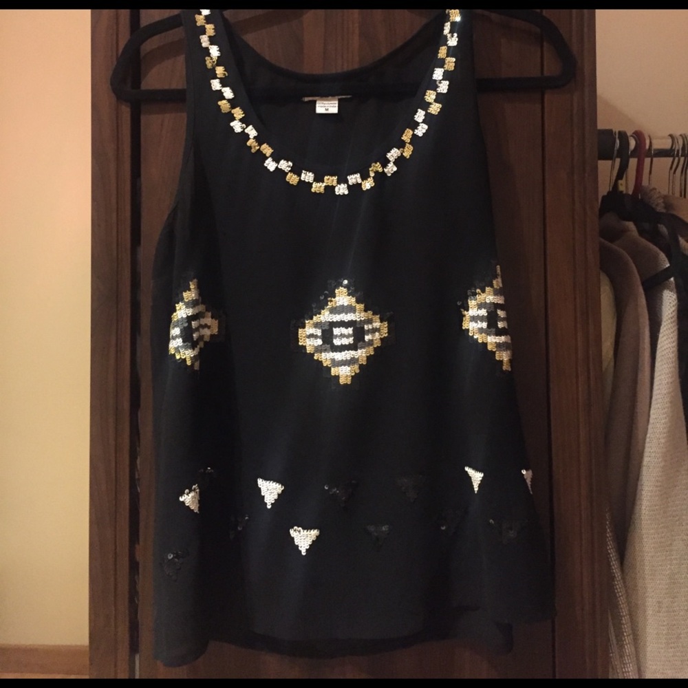 SEQUIN BLACK BLOUSE 🔲