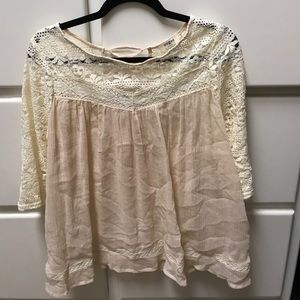 Gorgeous lace cream top