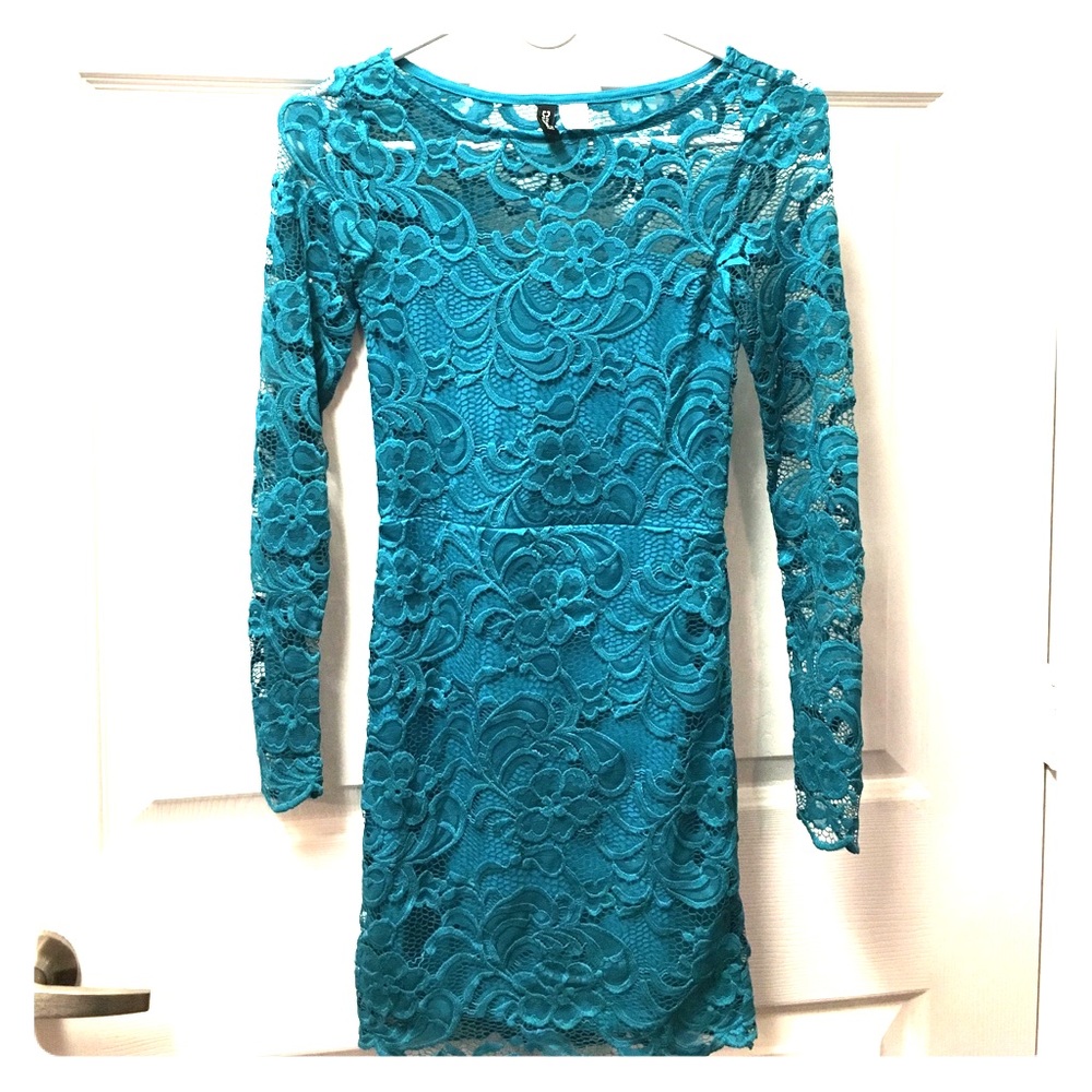 Gorgeous Sz 2 H&M 'Divided' Lace Green Dress