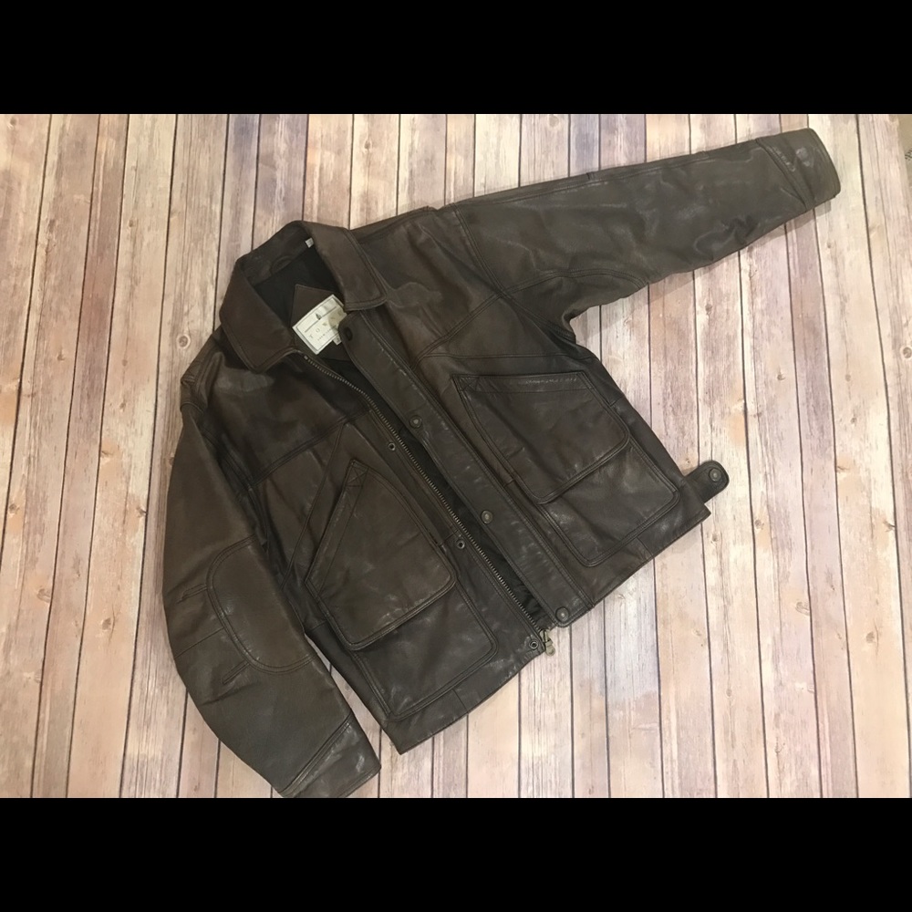 Towns By London Fog Men's leather Jacket