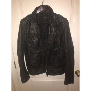 SOLD. All Saints "Shift" Leather Bomber Jacket
