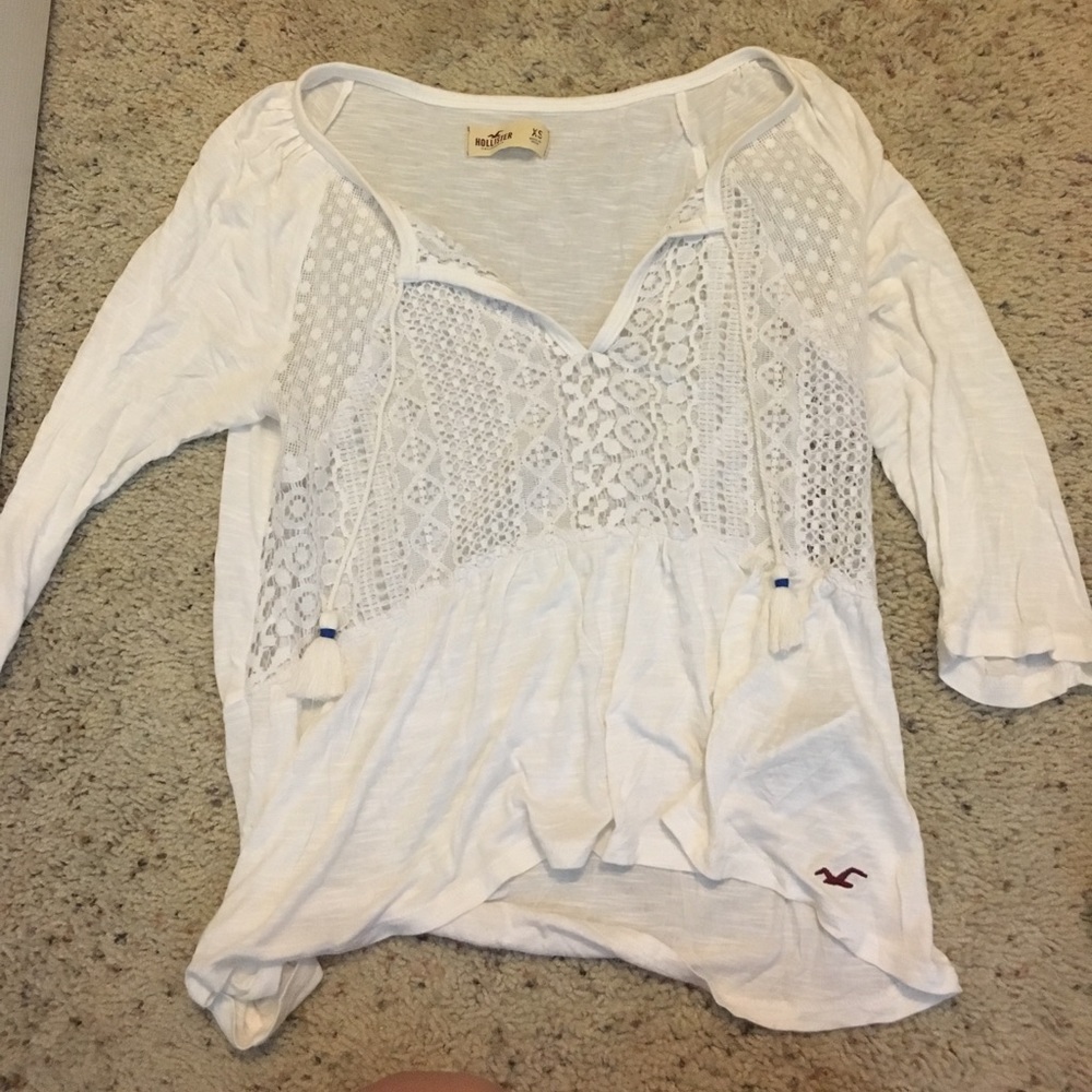 embroidered white flowy top