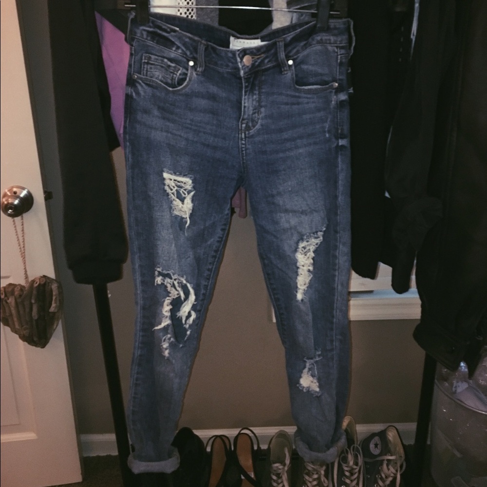 pacsun ripped boyfriend jeans