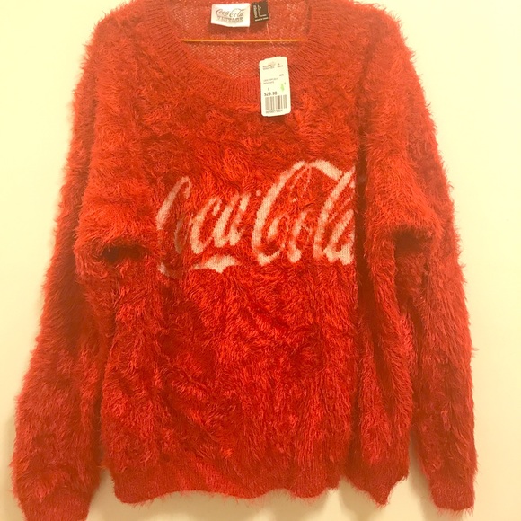 Forever 21 Sweaters - Coca Cola fuzzy forever 21 sweater