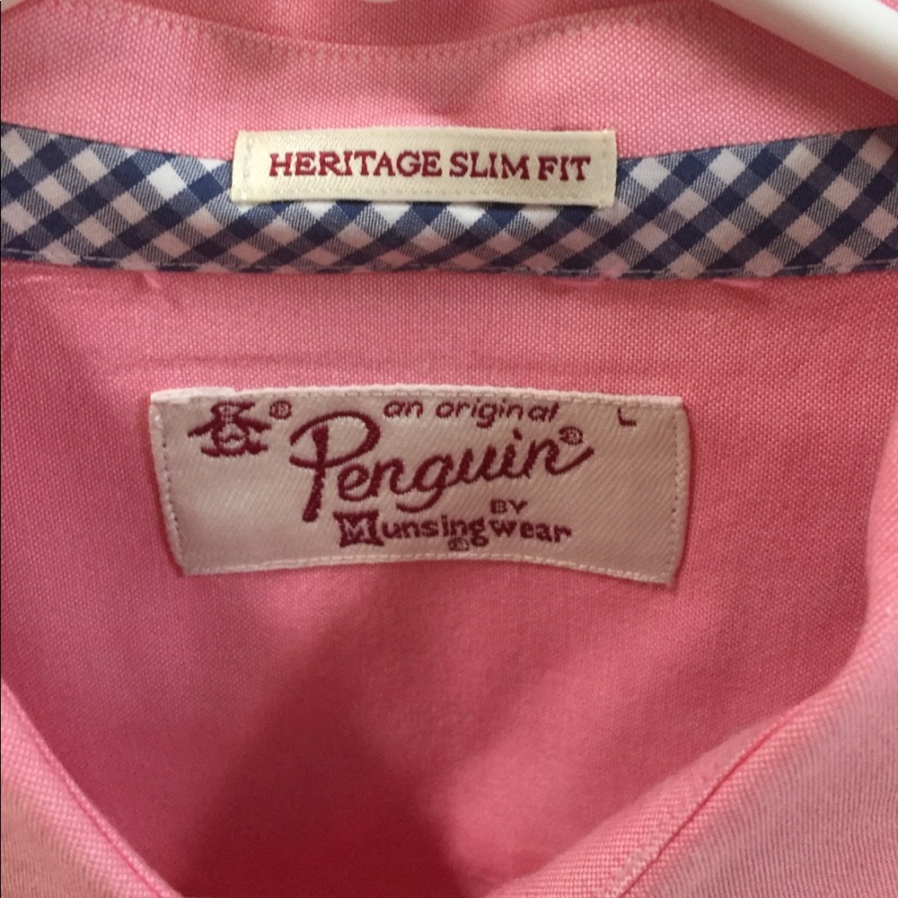 ORIGINAL PENGUIN pink Heritage Slim Fit 🐧👚