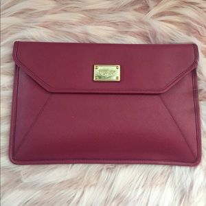 NWT Michael Kors plum iPad case or clutch