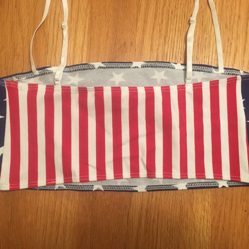 LAST ONE 💥 American Flag Crop Top Bandeau Large - Picture 3 of 6