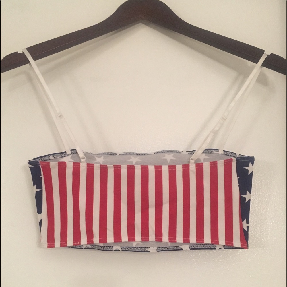 LAST ONE 💥 American Flag Crop Top Bandeau Large - Picture 5 of 6