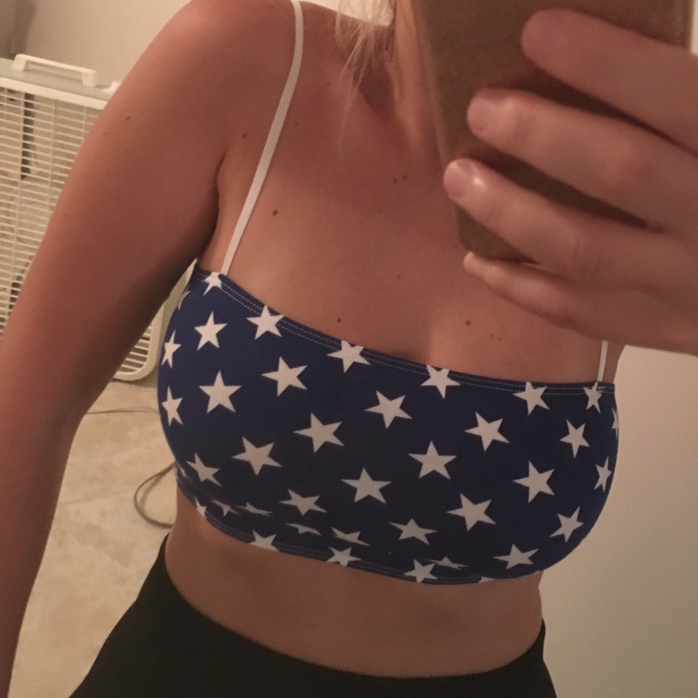 LAST ONE 💥 American Flag Crop Top Bandeau Large - Picture 6 of 6